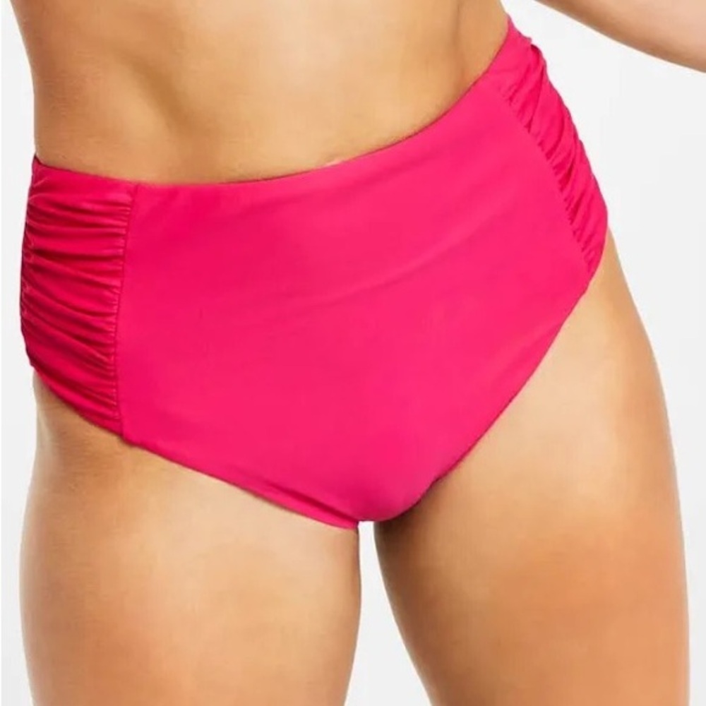 Bar III Womens High-Waist‎ Bikini Swim Bottom Separates NWT  Ruby